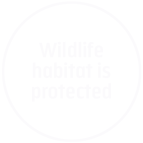 Wildlife habitat is protected